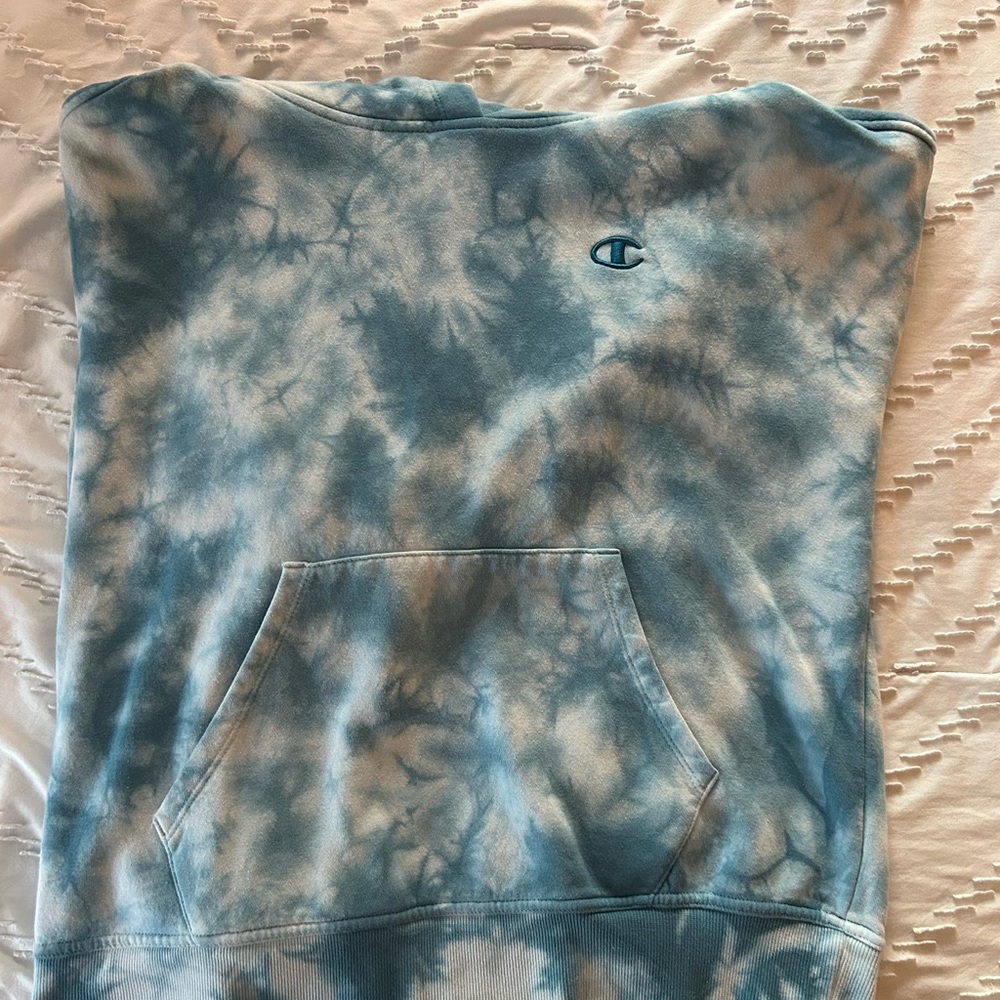 Champion Sky Blue Tie-Dye Hoodie